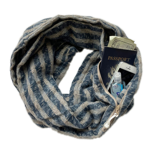SHOLDIT® Convertible Infinity Scarf with Pocket Blue