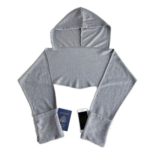 SHOLDIT® Multi-Pocket Hoodie Scarf™ Uptown Grey