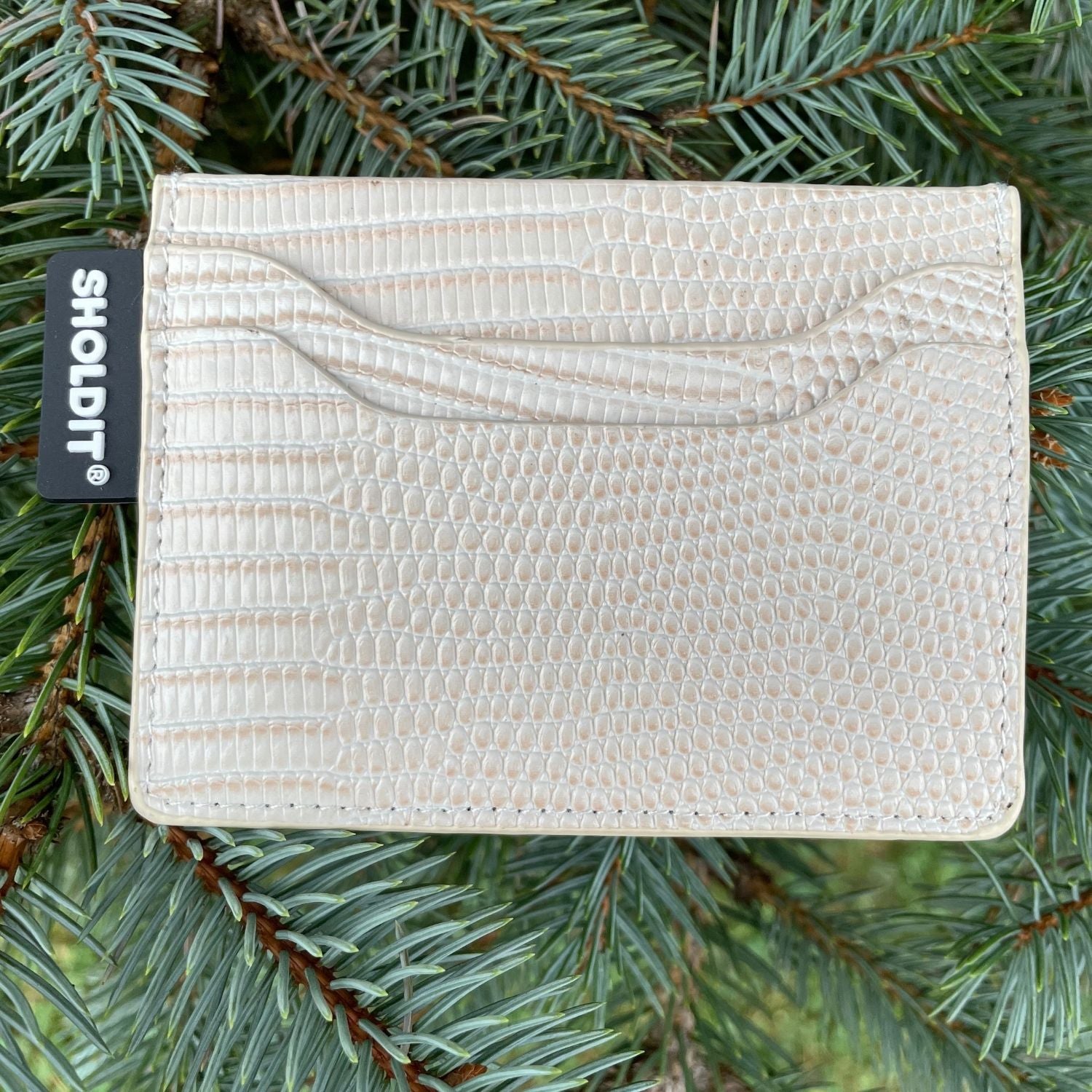 SHOLDIT card holder wallet cream