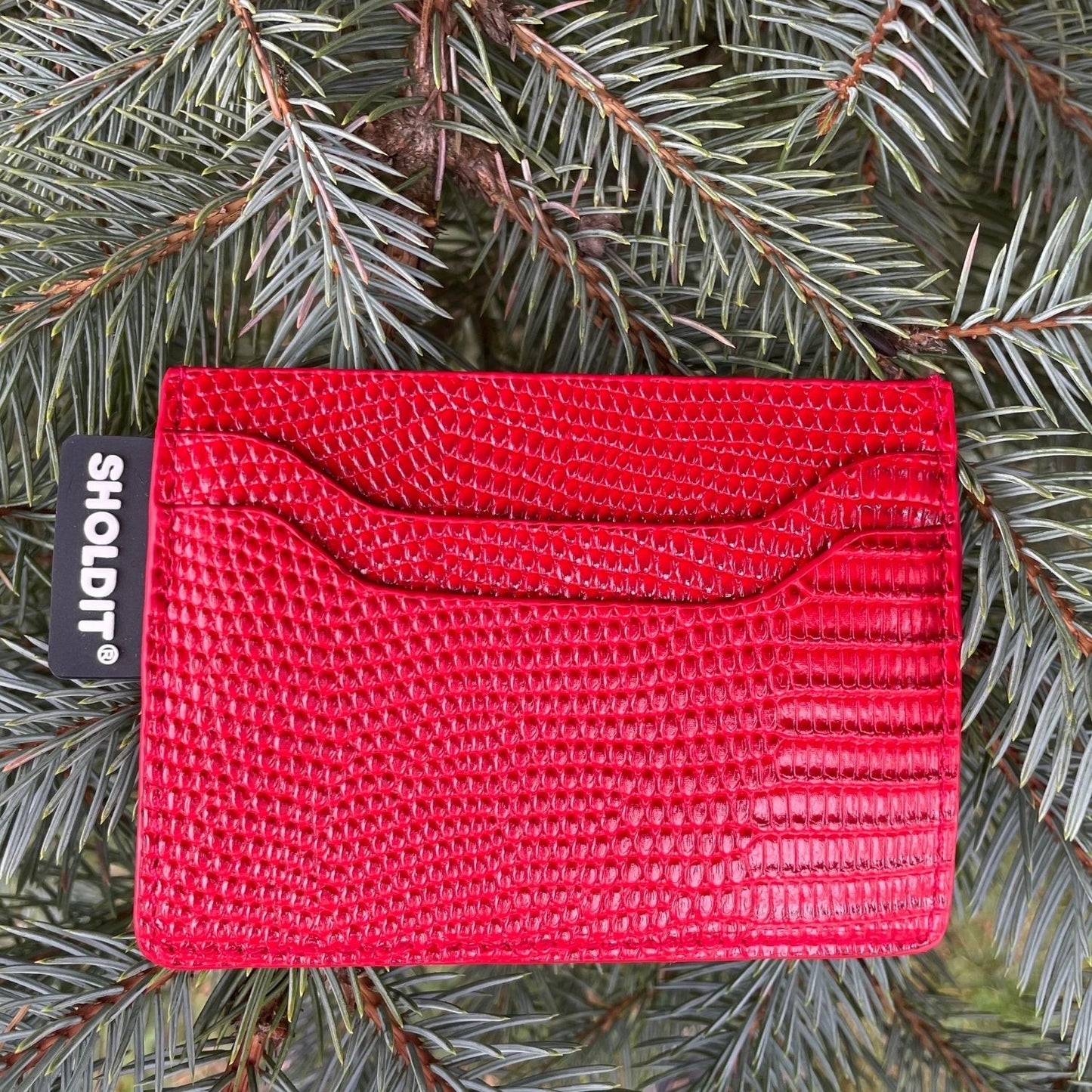 SHOLDIT card holder wallet red front