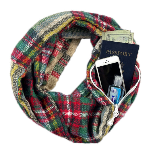 SHOLDIT Convertible Infinity Scarf with Pocket Aspen Gold