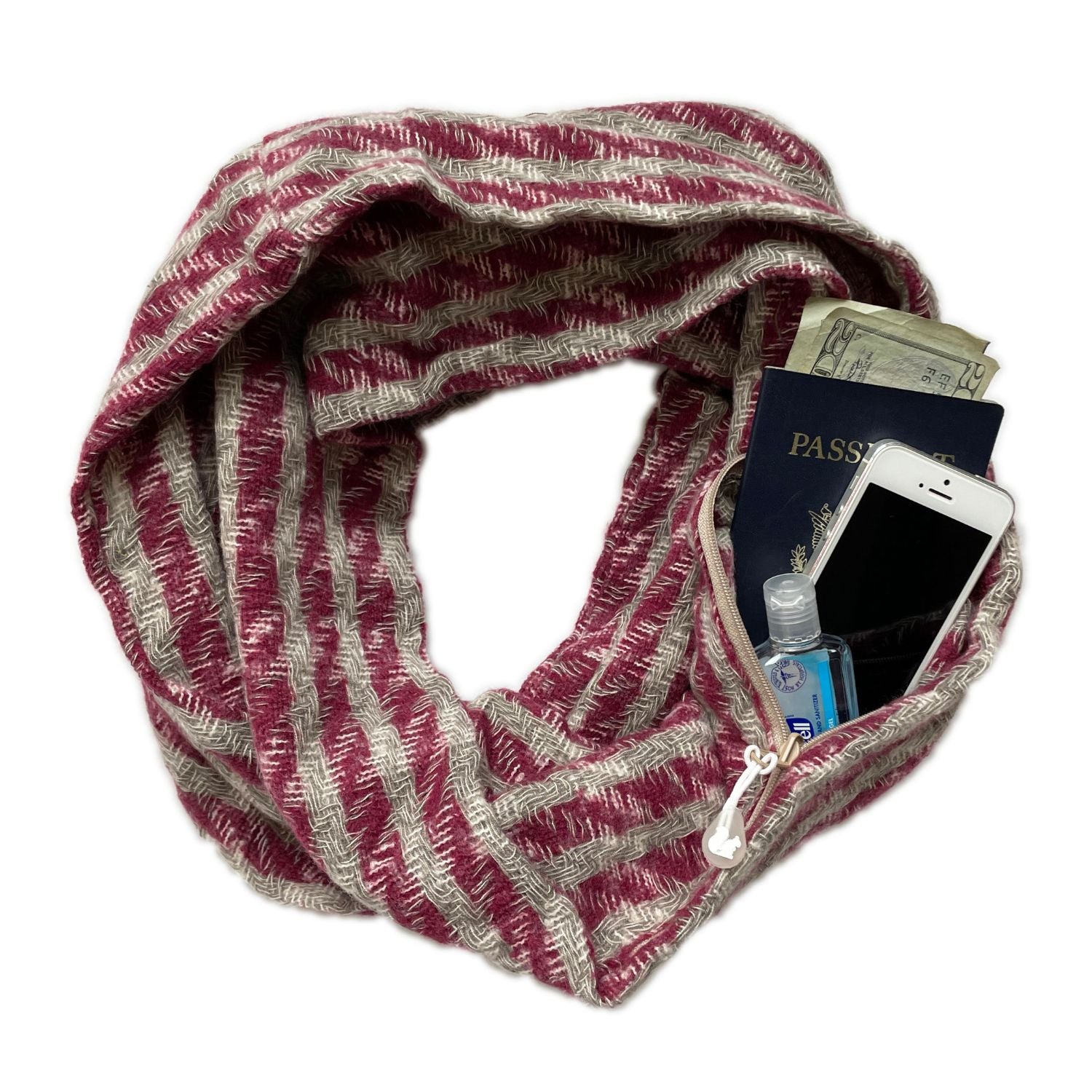 SHOLDIT® Convertible Infinity Scarf with Pocket Red