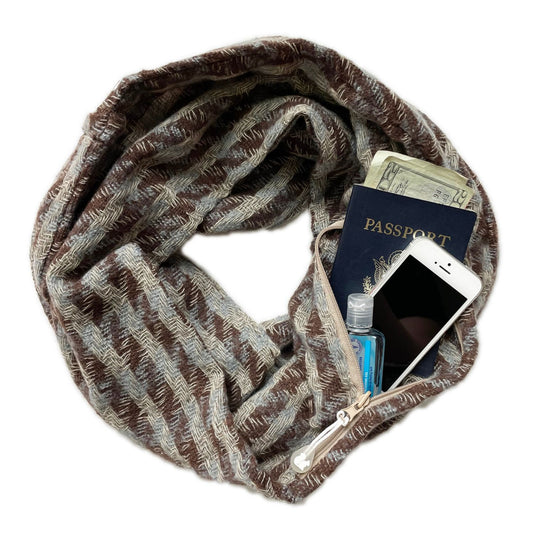 SHOLDIT® Convertible Infinity Scarf with PocketEdenburgh Coffee