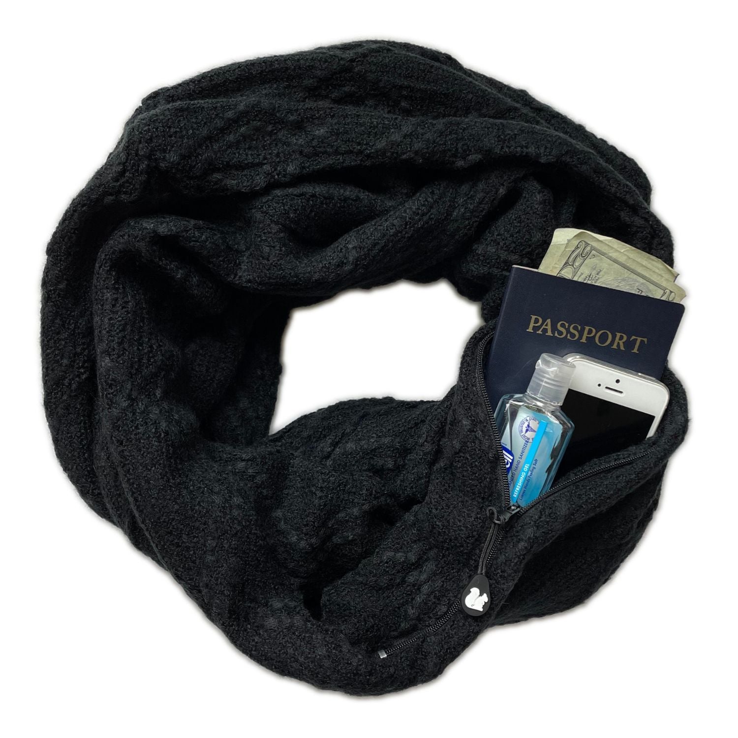 SHOLDIT® Convertible Infinity Scarf with Pocket Nordic Black