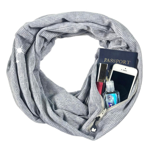 Convertible Infinity Scarf with Pocket™ | Shimmer Grey